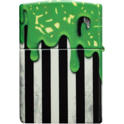 Zippo Windproof Lighter - Slime Design Glow-in-the-Dark Green Finish Metal | 46950