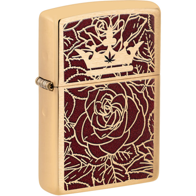 Zippo Lighter: Queen of Bud Brass | 47108