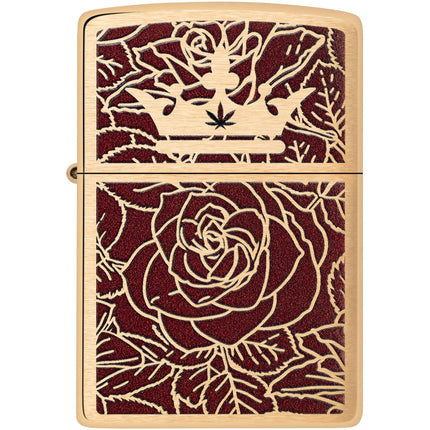 Zippo Lighter: Queen of Bud Brass | 47108