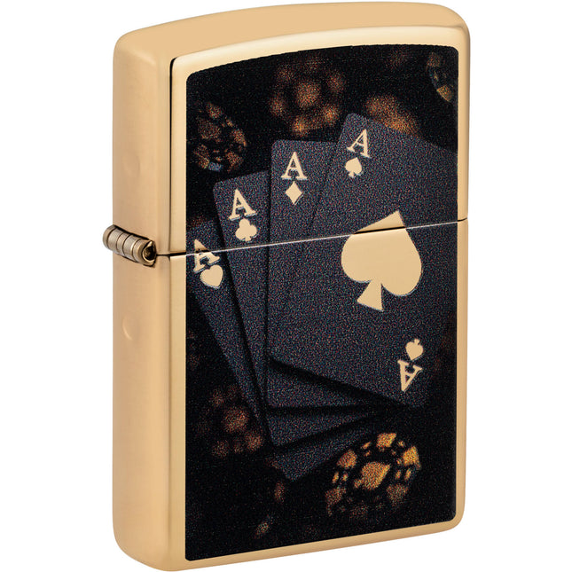 Zippo Lighter: Poker 4 Aces Design | 47141