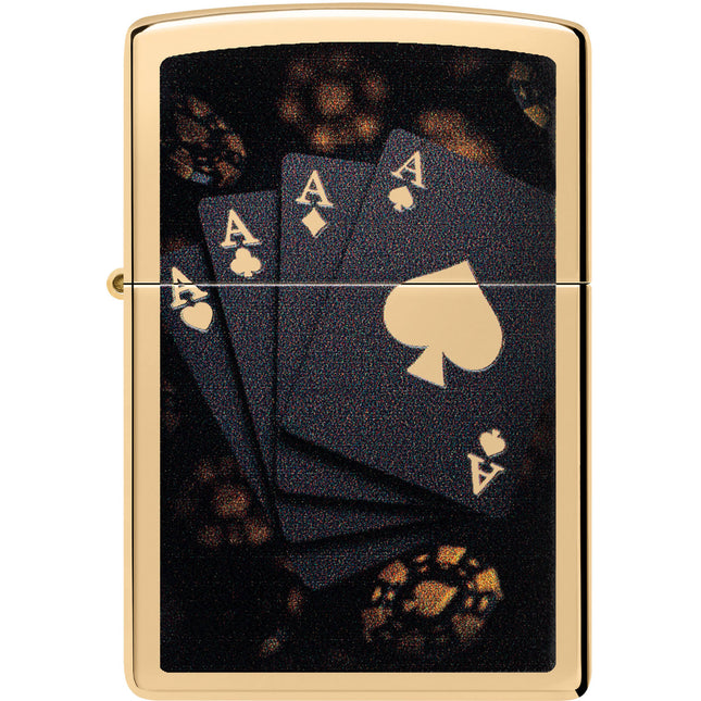 Zippo Lighter: Poker 4 Aces Design | 47141