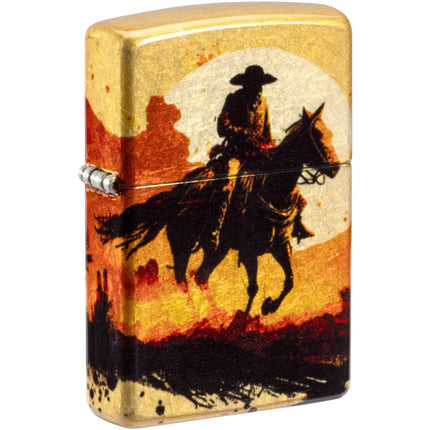 Zippo Lighter: Cowboy on Horse Design | 47143