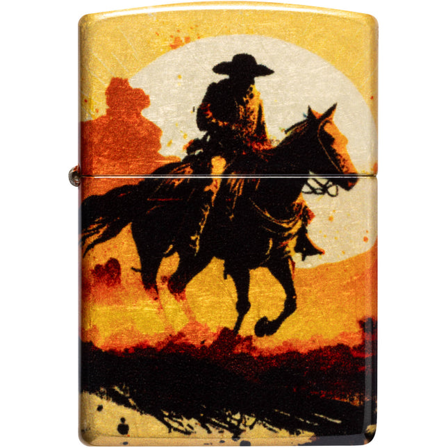 Zippo Lighter: Cowboy on Horse Design | 47143
