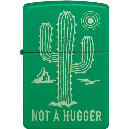 Zippo Lighter: Not A Hugger Design Green | 47150