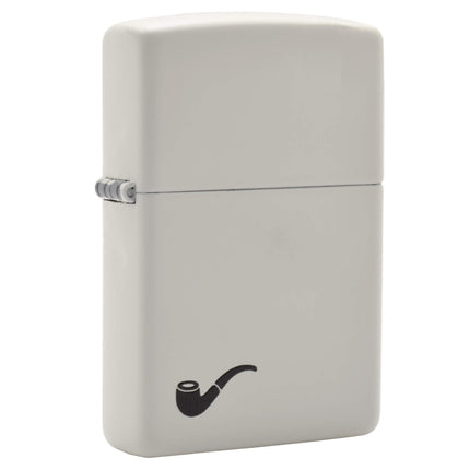 Zippo Lighter: White Matte Pipe Lighter | AD545