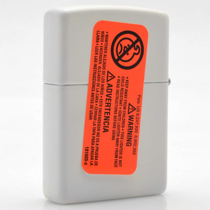 Zippo Lighter: White Matte Pipe Lighter | AD545