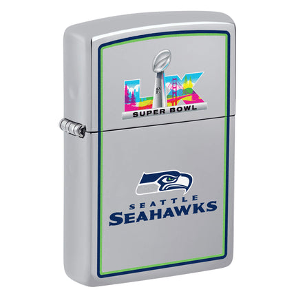 Zippo Windproof Pocket Lighter - NFL Super Bowl LX High Polish Chrome Finish | 47299