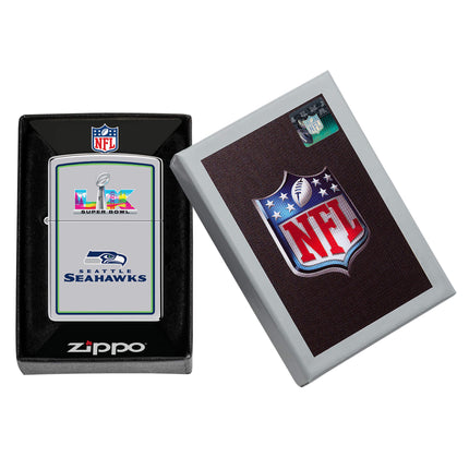 Zippo Windproof Pocket Lighter - NFL Super Bowl LX High Polish Chrome Finish | 47299
