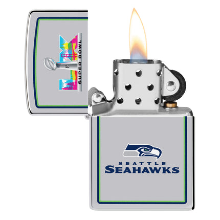 Zippo Windproof Pocket Lighter - NFL Super Bowl LX High Polish Chrome Finish | 47299
