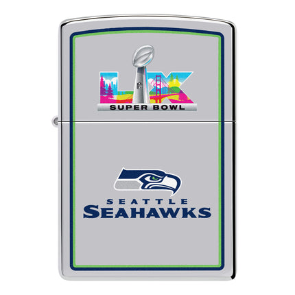 Zippo Windproof Pocket Lighter - NFL Super Bowl LX High Polish Chrome Finish | 47299