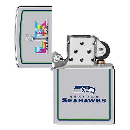 Zippo Windproof Pocket Lighter - NFL Super Bowl LX High Polish Chrome Finish | 47299