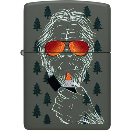 Zippo Windproof Lighter - Bold Zipsquatch Design Classic Green Matte Finish | 46720