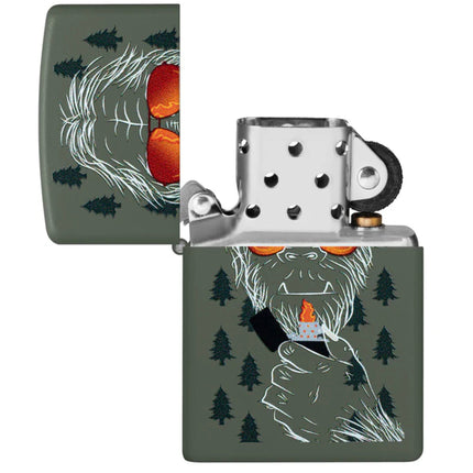 Zippo Windproof Lighter - Bold Zipsquatch Design Classic Green Matte Finish | 46720