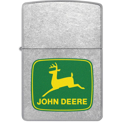 Zippo Windproof Pocket Lighter - John Deere Moss Green Logo Street Chrome | 46764