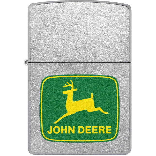 Zippo Windproof Pocket Lighter - John Deere Moss Green Logo Street Chrome | 46764