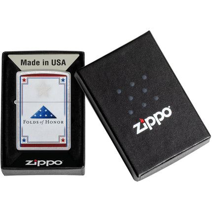 Zippo Windproof Pocket Lighter - Folds of Honor Stars Design Chrome Finish | 46768