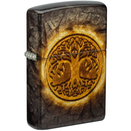 Zippo Windproof Pocket Lighter - Gleaming Tree of Life Design Brass finish | 46815