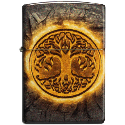 Zippo Windproof Pocket Lighter - Gleaming Tree of Life Design Brass finish | 46815