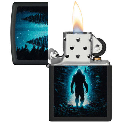 Zippo Pocket Lighter - Ultra Squatch Design Matte Black Metal Windproof | 46819