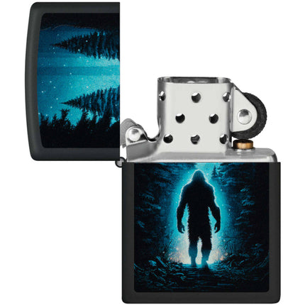 Zippo Pocket Lighter - Ultra Squatch Design Matte Black Metal Windproof | 46819