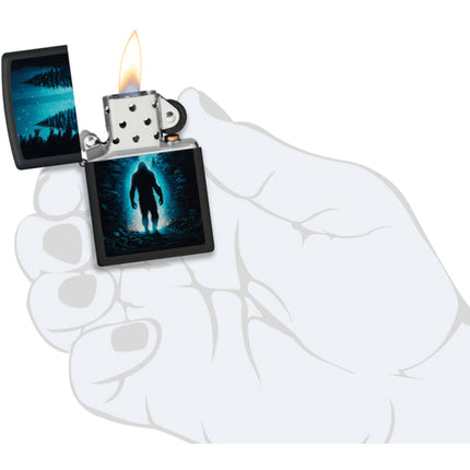 Zippo Pocket Lighter - Ultra Squatch Design Matte Black Metal Windproof | 46819