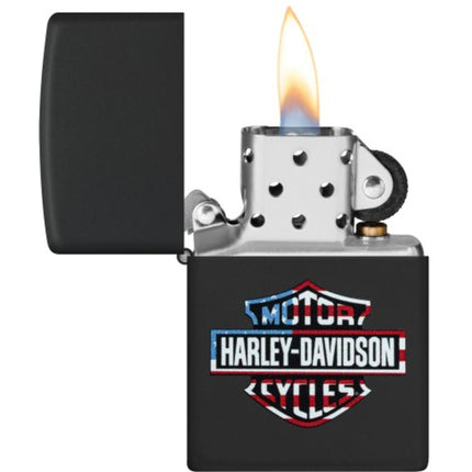 Zippo Pocket Lighter - Harley-Davidson Classic Logo Design Windproof | 47101