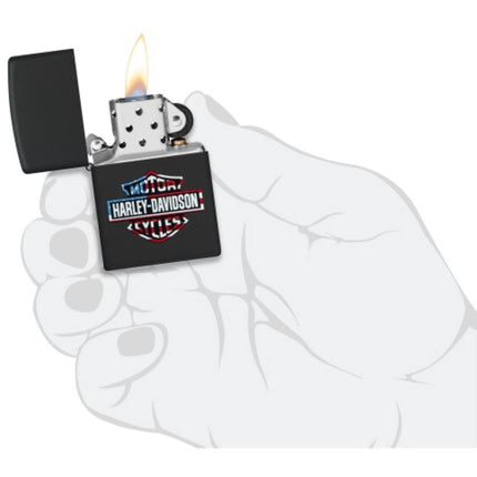 Zippo Pocket Lighter - Harley-Davidson Classic Logo Design Windproof | 47101