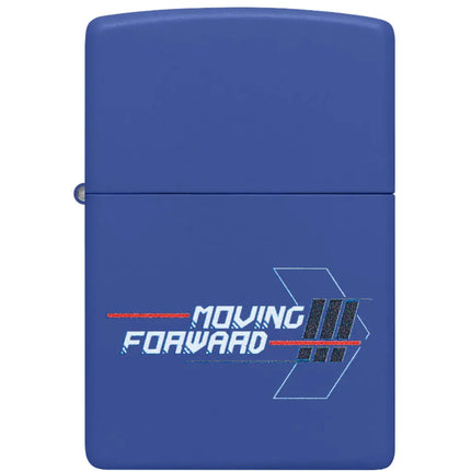 Zippo Windproof Pocket Lighter - Moving Forward Design Royal Blue Matte | 46375