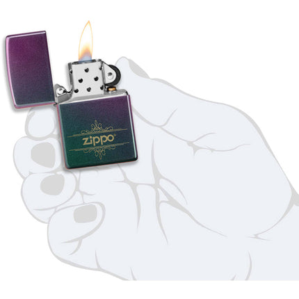 Zippo Windproof Pocket Lighter - Zippo Luxury Design Iridescent Metal | 48079