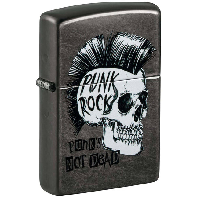 Zippo Windproof Pocket Lighter - Rietveld Punk Rock Skull Design Metal | 48655