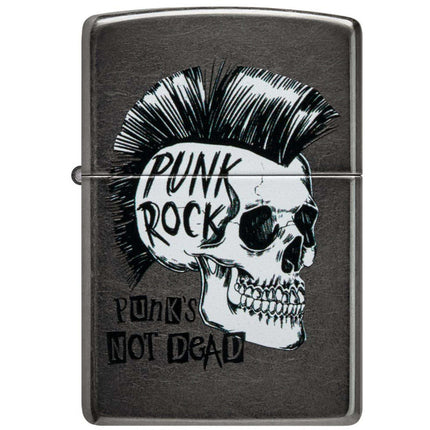 Zippo Windproof Pocket Lighter - Rietveld Punk Rock Skull Design Metal | 48655