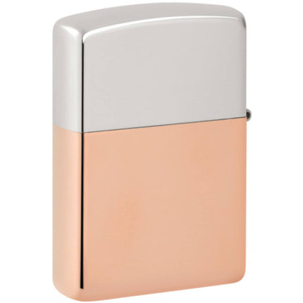 Zippo Windproof Pocket Lighter - Bimetal CB Copper and Sterling Silver | 48694