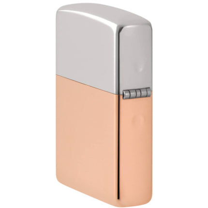 Zippo Windproof Pocket Lighter - Bimetal CB Copper and Sterling Silver | 48694