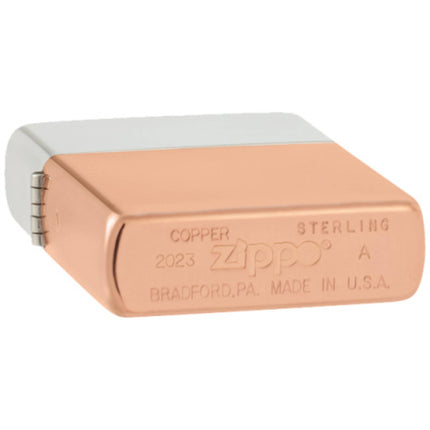 Zippo Windproof Pocket Lighter - Bimetal CB Copper and Sterling Silver | 48694