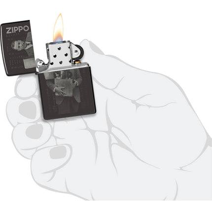 Zippo Windproof Lighter - Founder's Day Commemorative High Polish Black | 48702