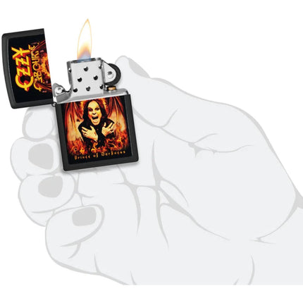 Zippo Pocket Windproof Lighter - Ozzy Osbourne Prince of Darkness Black Finish | 47082