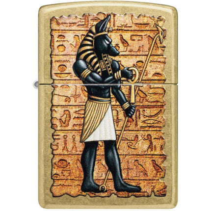 Zippo Pocket Lighter - Guardian of Tombs Design Classic Street Brass Finish | 47177