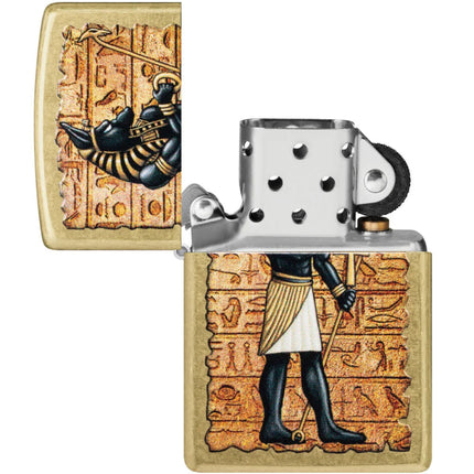 Zippo Pocket Lighter - Guardian of Tombs Design Classic Street Brass Finish | 47177