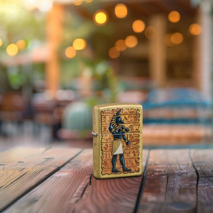 Zippo Pocket Lighter - Guardian of Tombs Design Classic Street Brass Finish | 47177