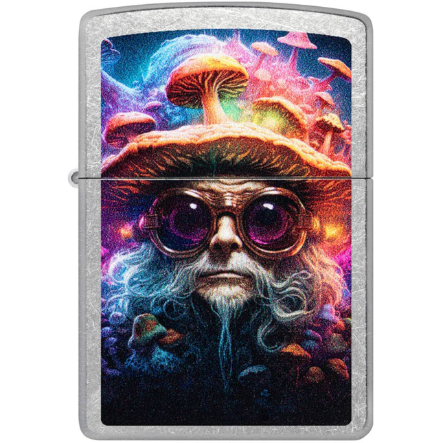 Zippo Windproof Lighter - Mushroom Man Design Classic Street Chrome Finish | 47184
