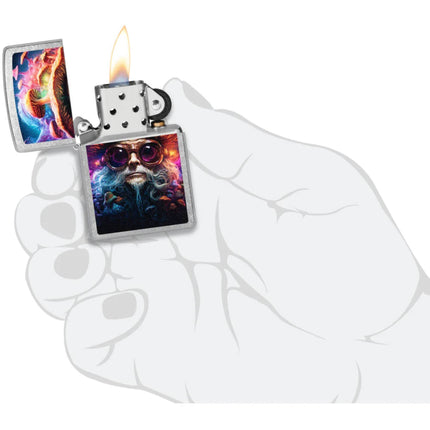 Zippo Windproof Lighter - Mushroom Man Design Classic Street Chrome Finish | 47184