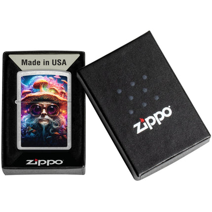 Zippo Windproof Lighter - Mushroom Man Design Classic Street Chrome Finish | 47184