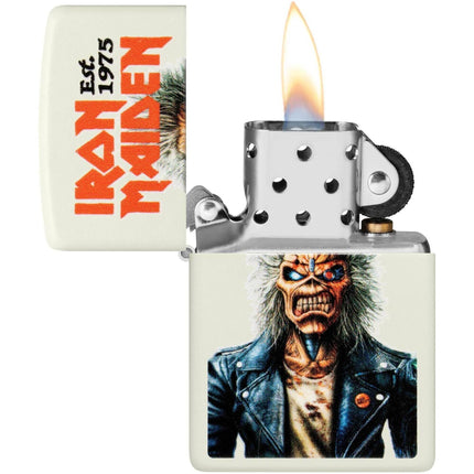 Zippo Lighter - Iron Maiden Glowing Eddie Design Glow-in-the-Dark Finish | 47198