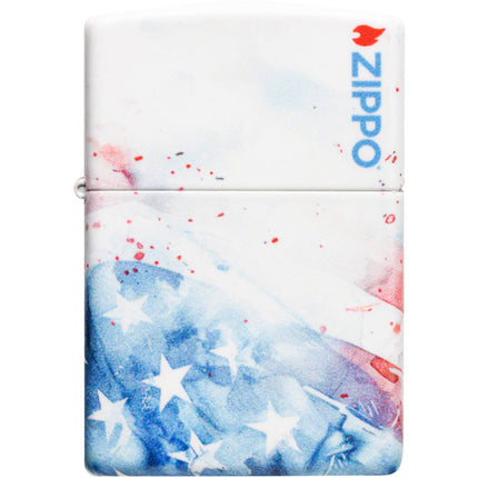 Zippo Pocket Windproof Lighter - American Flag Design 540 Matte Color Finish | 47209