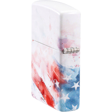 Zippo Pocket Windproof Lighter - American Flag Design 540 Matte Color Finish | 47209