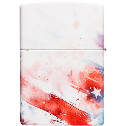 Zippo Pocket Windproof Lighter - American Flag Design 540 Matte Color Finish | 47209