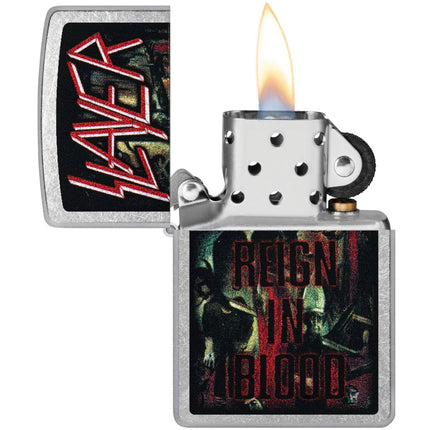 Zippo Windproof Lighter - Slayer Reign In Blood Design Street Chrome Finish | 47221