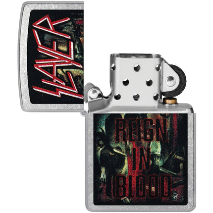Zippo Windproof Lighter - Slayer Reign In Blood Design Street Chrome Finish | 47221