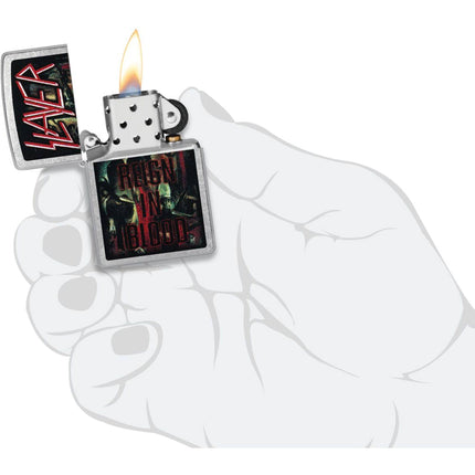 Zippo Windproof Lighter - Slayer Reign In Blood Design Street Chrome Finish | 47221