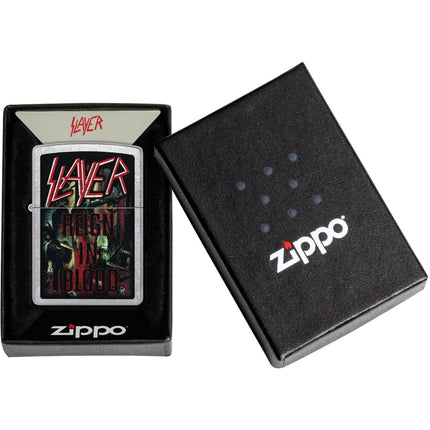 Zippo Windproof Lighter - Slayer Reign In Blood Design Street Chrome Finish | 47221
